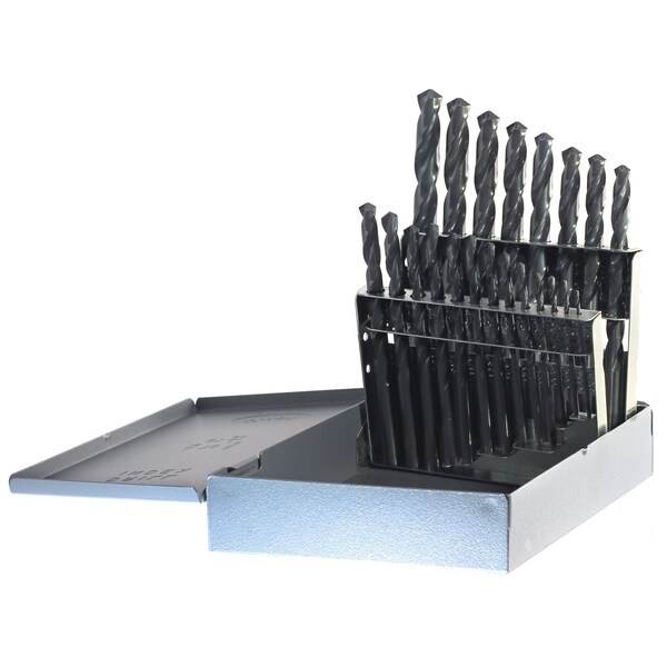 21PC DRILL SET 1/16-1/4 BY 64ths 9/32-1/2 BY 32nd